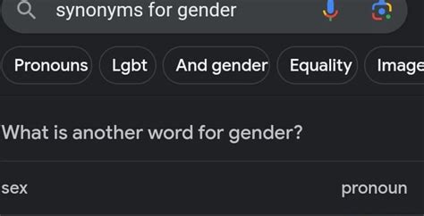 Synonyms For Gender Pronouns Lgbt Andgender Equality Image What Is Another Word For Gender Sex