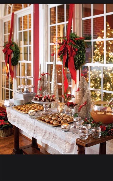 Christmas Appetizer Table | Christmas party table, Christmas table