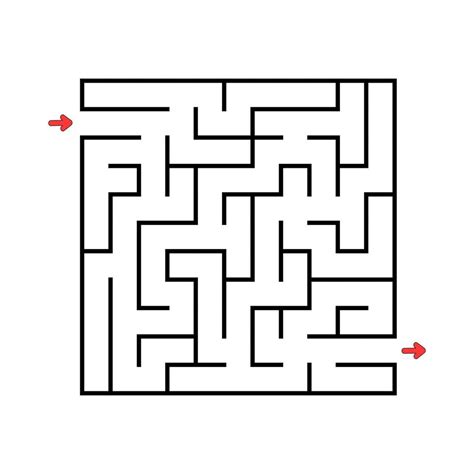 Square Maze Game For Kids 2416178 Vector Art At Vecteezy