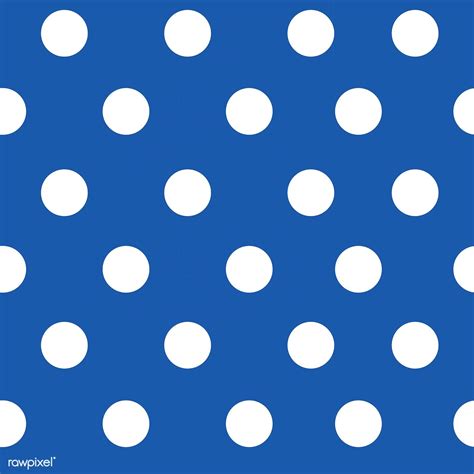 Blue And White Seamless Polka Dot Pattern Vector Free Image By Filmful Dot