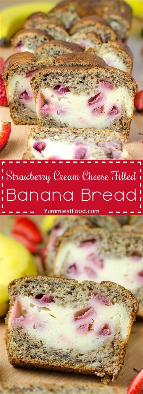 Enter custom recipes and notes of your own. Strawberry Cream Cheese Filled Banana Bread | Recipe ...
