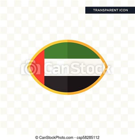 Uae Flag Vector Icon Isolated On Transparent Background Uae Flag Logo