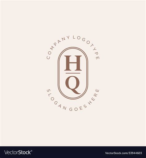 Initial Hq Beauty Monogram And Elegant Logo Design