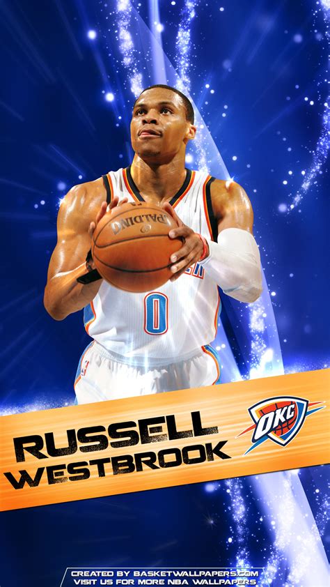Russell Westbrook Okc Thunder 2016 Mobile Wallpaper Basketball