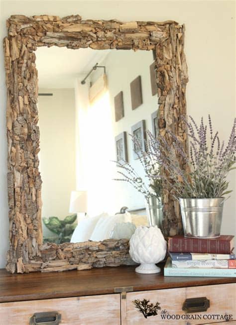 This diy room decor project is best to complete in the fall or winter decor, when there are plenty of leaves on the ground. 16 DIY Mirror Home Decor Ideas - HAWTHORNE AND MAIN