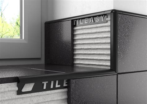 Aluminium tile beading or tile trim. Plastic Contract Tile Trim - Tileasy