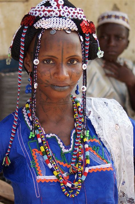Fulani Woman At Market Serti Nigeria African Beauty Women African