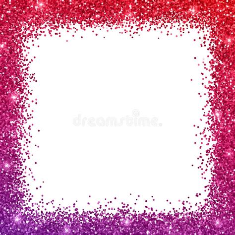 Red Border Frame Glitter On White Background Vector Stock Vector