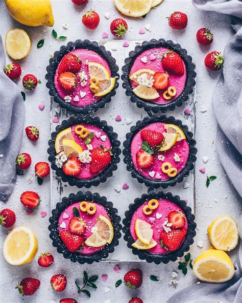 Bianca Zapatka Vegan Food Auf Instagram „ᵂᴱᴿᴮᵁᴺᴳ ᴬᴰ Vegan Berry Lemon Tarts 🍋🍓😍 Who Wants One