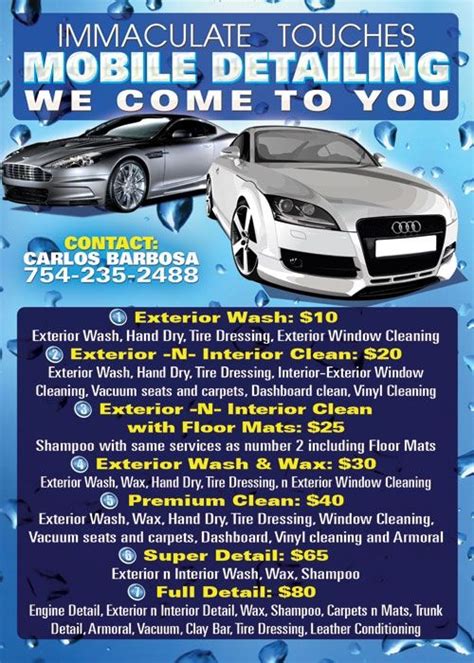 11 Best Photos Of Cars Auto Detailing Business Flyers Car Detailing