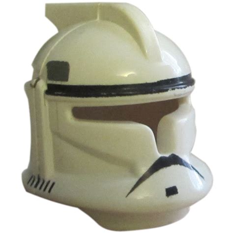 Lego White Clone Trooper Helmet From Episode 2 With Gray And Black