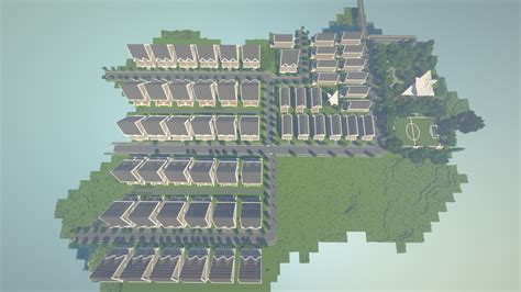 Traditional American Suburban Neighborhood Minecraft Map