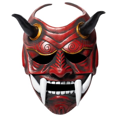 Halloween Japanese Hannya Demon Oni Samurai Noh Kabuki Prajna Devil Mask Latexap Hannya Demon