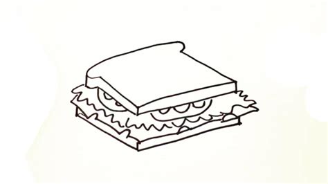 My kids don't see the drawing until it is lunchtime. How To Draw A Sandwich - My How To Draw