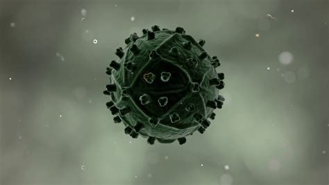 Hiv Virus 004 3d Rendering Scanning Electron Microscope Image Of The