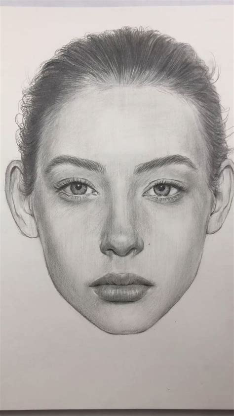 How To Draw A Front Face Video Portrait Drawing Realistic Drawings