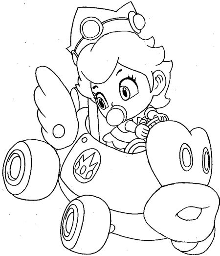 Baby mario coloring pages download children are constantly in for the fantasy globe. Mario Kart Baby Daisy Coloring Pages - Worksheetpedia