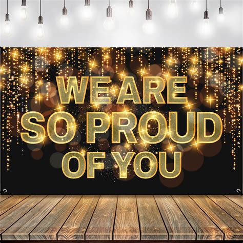 Buy Katchon We Are So Proud Of You Banner 72x44 Inch Black And