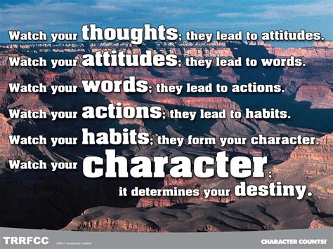 Your Character Determines Your Destiny What Will Matter