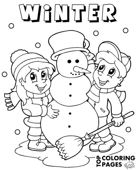Winter Coloring Page For Preschoolers 261 Svg File For Silhouette