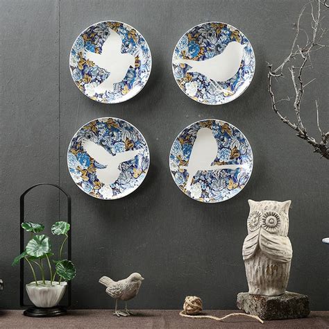 Creative Lovely Bird Ceramic Decorative Plate Living Room Office