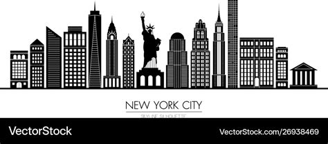 New York City Skyline Silhouette Strangesafas