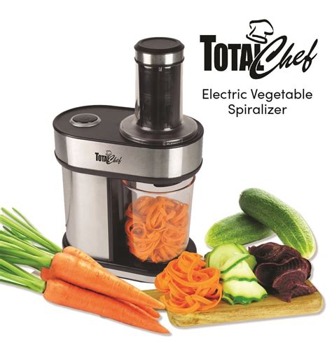Total Chef Electric Vegetable Spiralizer With 3 Blades