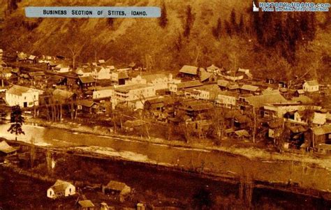 Business Section Of Stites Idaho 1 State History History Postcard