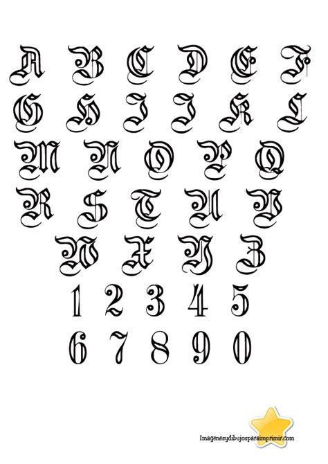 Letras para bordar-Imágenes y dibujos para imprimir