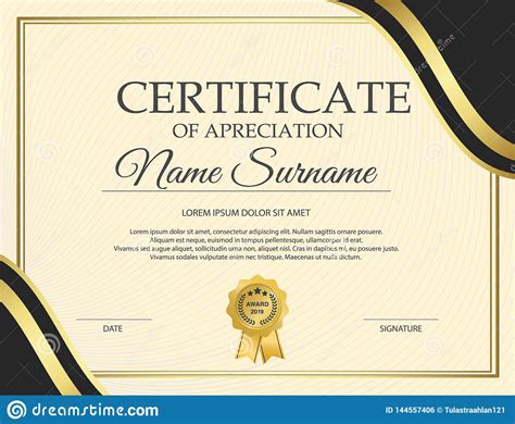 Certificate Template With Luxury And Modern Patterndiplomavector