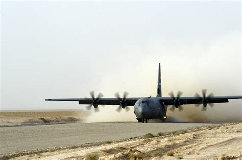 Dirt Landings And Take Offs Images C 130j Hercules Lands At A Remote