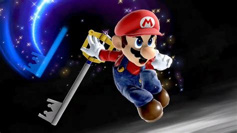 Mario Wields Sora Keyblade Final Smash Final Blow Victory Screen