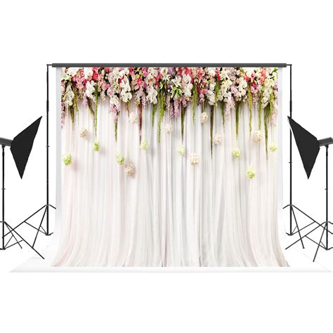 Kate 7x5 Photo Booth Flower White Custom Backdrops Props Fundo For