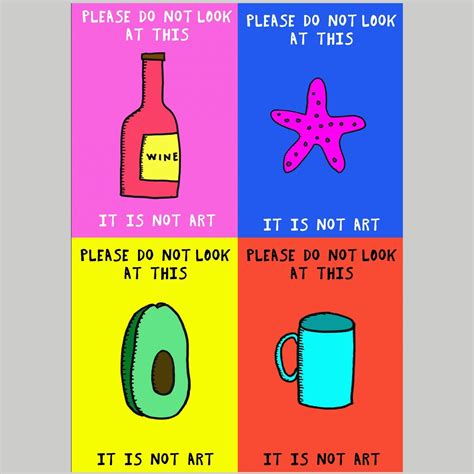 This Is Not Art Pack Of 4 Postcards The Amazing Emporium Of Everything