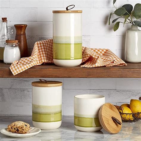 Tabletops Gallery Ceramic Canister Collection Stoneware Designed