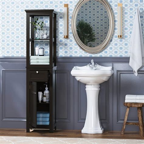Buy Spirich Home Bathroom Freestanding Storage Cabinet With Two Tier