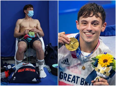 tom daley says he owes gold medal at the tokyo olympics to knitting