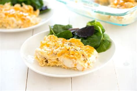 Shred chicken and stir well to incorporate the cream cheese into the sauce. White Chicken Lasagna Recipe - Food Fanatic