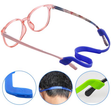Senhai 6 Pack Anti Slip Silicone Glasses Straps With 6 Pairs Ear Grip Hooks Soft Eyewear