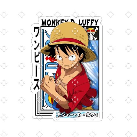 Monkey D Luffy Sticker One Piece Sticker Anime Sticker Etsy