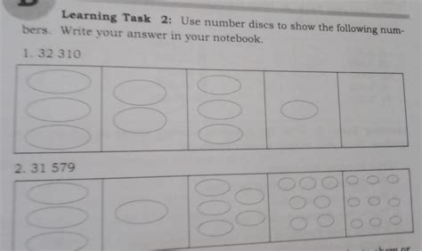 Solved Learning Task 2 Use Number Discs To Show The Following Num