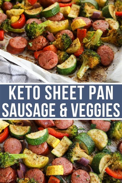 The savoury pancake style muffins are a great alternative. Keto Sheet Pan Sausage and Vegetables - FoodVox.com