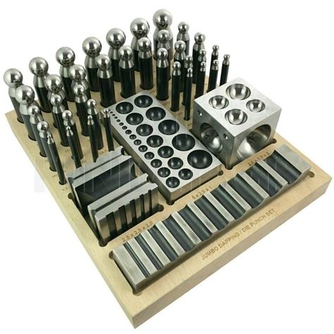 40 Pc Jumbo Doming Block And Punch Set Made Of Steel Dapping Etsy