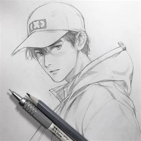 Pin By Njsb Alsha On Art Studies Anime Drawings Guy Drawing Pencil