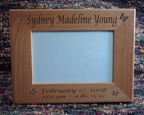 Engraved Picture Frames Wood Glass Personalization
