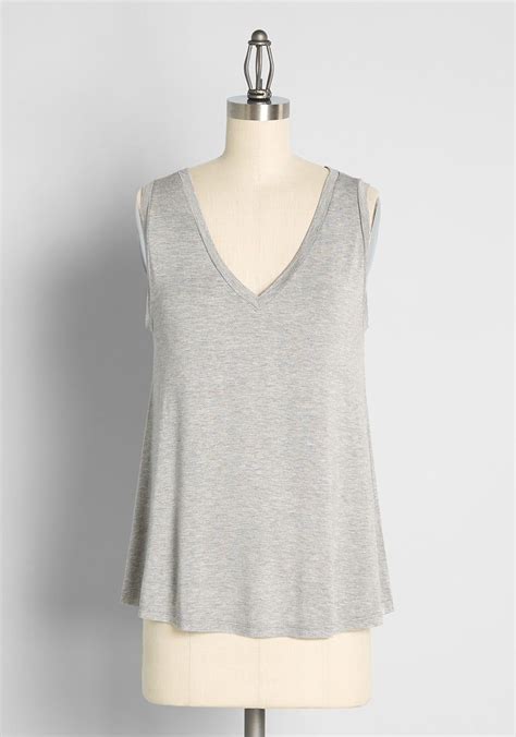 Modcloth Endless Possibilities Tank Top In Grey Size 3x