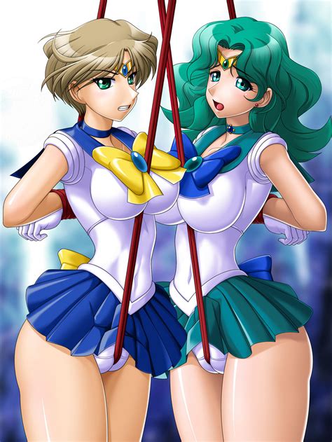 Rule 34 2girls Arms Behind Back Between Labia Bishoujo Senshi Sailor Moon Bondage Canon Couple