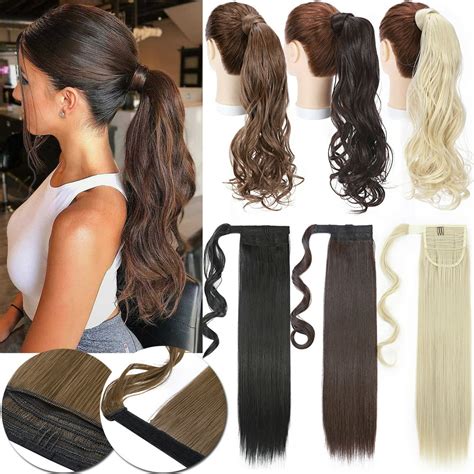Benehair Clip In Ponytail Hair Extensions Pocket Wrap Around Long Thick