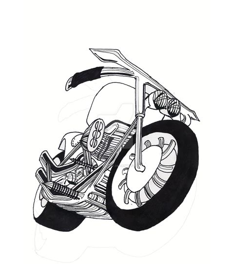 Harley Davidson Line Art Free Download On Clipartmag