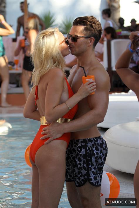 Rhian Sugden Celebrating Her Birthday At A Pool Party On The Ocean Club